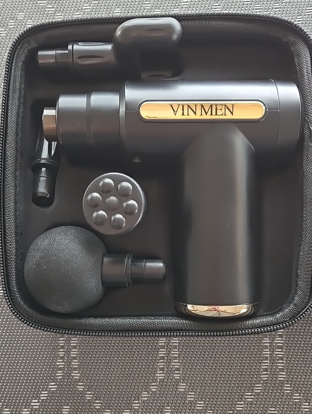 VINMEN Mini Massage Gun - Black with Gold Accent